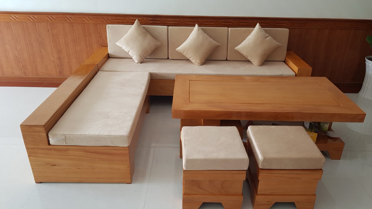 Chiếc sofa gỗ đệm rời này không chỉ đơn giản là một món nội thất phòng khách, nó còn trở thành một tác phẩm nghệ thuật hoàn hảo. Với khả năng kết hợp cùng các đồ nội thất khác, bạn có thể sáng tạo ra không gian nội thất độc đáo, thể hiện được sự cá tính riêng của mình. Sử dụng chất liệu gỗ và đệm êm hoàn hảo tạo ra sự thoải mái nhất định. Hãy chọn mua chiếc sofa này bằng cách nhấn vào hình ảnh tại đây.